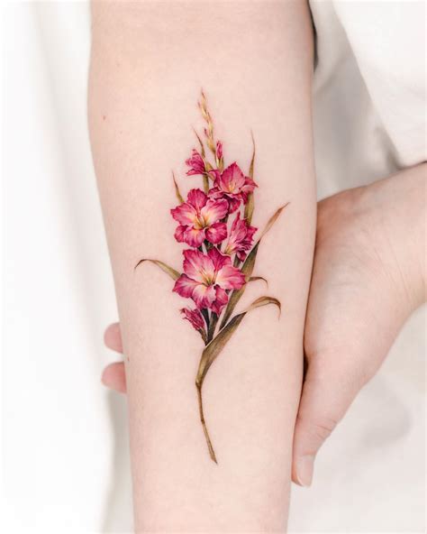 Gladiolus Flower Tattoo Ideas