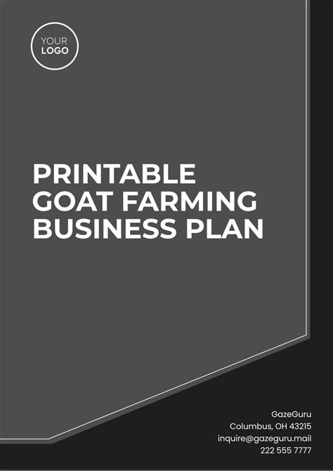 Goat Farming Business Plan Template 2024 Upd Ogscapital Goat Farming Business Plan Template 2024 Upd Ogscapital