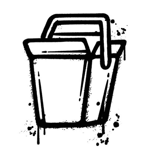 Graffiti Spray Food Box Isolated On White Background 48232325 Vector