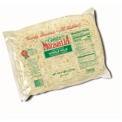 Grande Cheese Company Low Moisture Whole Milk Mozzarella Cheese Loaf Us Foods Chef Store