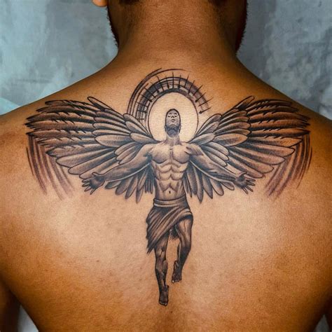 Guardian Angel Chest Tattoos For Men Guardian Angel Chest Tattoos For Men