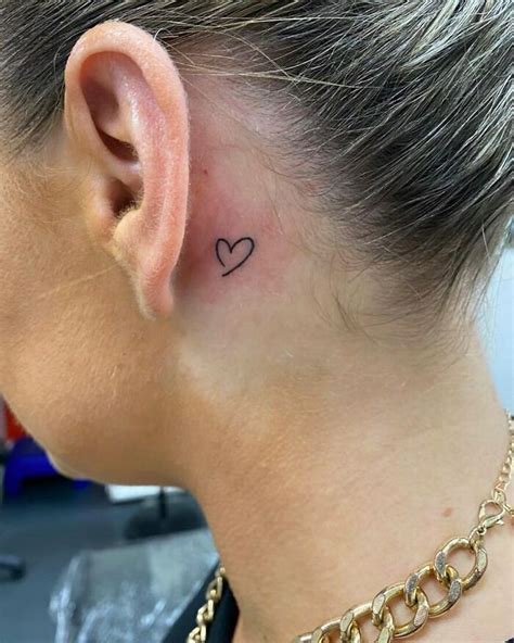 Heart Tattoos Behind The Ear Heart Tattoos Behind The Ear