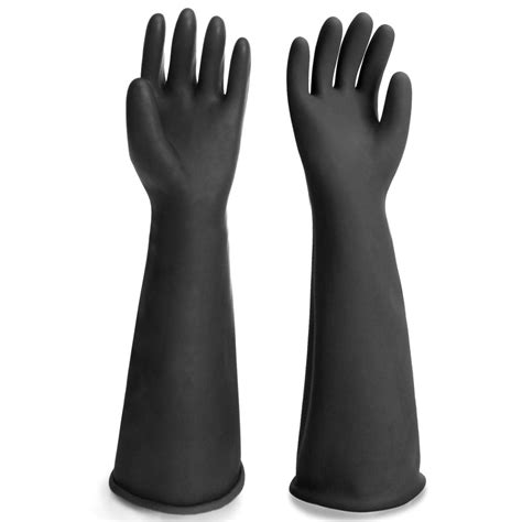 Heavy Duty Black Rubber Gloves Large