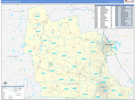 Hillsborough Nh Zip Code Wall Map Zipcodemaps Hillsborough Nh Zip Code Wall Map Zipcodemaps