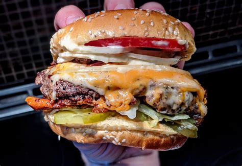 Homemade Cheeseburger Equal Parts Chuck Brisket And Sirloin 80 20