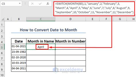 How To Convert Date To Month In Excel 6 Easy Methods