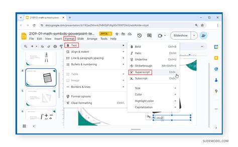How To Do Superscript In Google Slides Slidemodel
