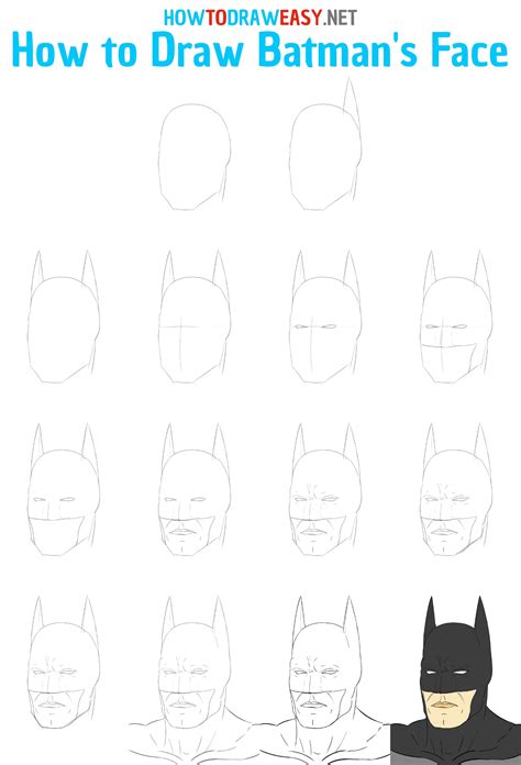 How To Draw Batman Easy Step By Step Tutorial How To Draw Batman Easy Step By Step Tutorial