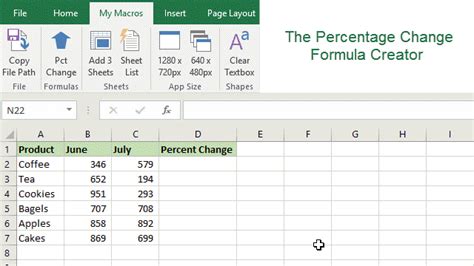 How To Quickly Create Percentage Change Formulas With A Macro Excel Campus How To Quickly Create Percentage Change Formulas With A Macro Excel Campus