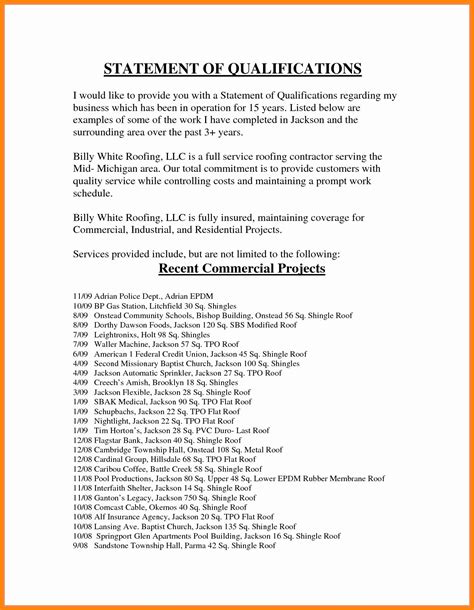 How To Write A Statement Of Qualifications How To Write A Statement Of Qualifications