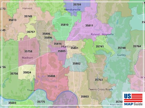 Huntsville Al Zip Code Map 11 Zip Codes Us Map Guide