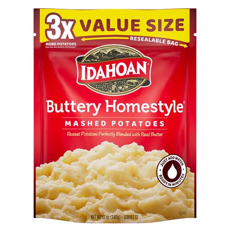 Idahoan Creamy Buttery Homestyle Mashed Potatoes 32 Oz Pack Of 8