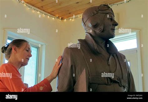 In This May 30 2017 Photo Sculptor Susan Geissler Works On A Clay Likeness Of World War Ii Hero C Wade Mcclusky Jr In Her Youngstown N Y Studio The Clay Model Will In This May 30 2017 Photo Sculptor Susan Geissler Works On A Clay Likeness Of World War Ii Hero C Wade Mcclusky Jr In Her Youngstown N Y Studio The Clay Model Will