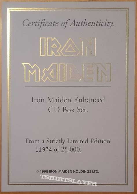 Iron Maiden Eddie Head Certificate Tshirtslayer Tshirt And Iron Maiden Eddie Head Certificate Tshirtslayer Tshirt And