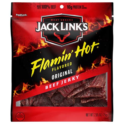 Jack Link Amp 39 S Beef Jerky Flamin Amp 39 Hot Flavored 2 65 Oz 2 65 Oz Fry S