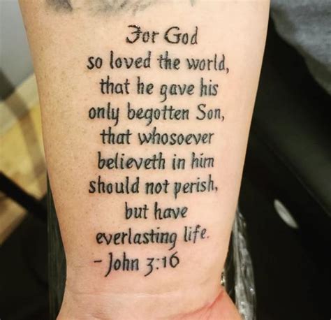 John 3 16 Tattoo Ideas