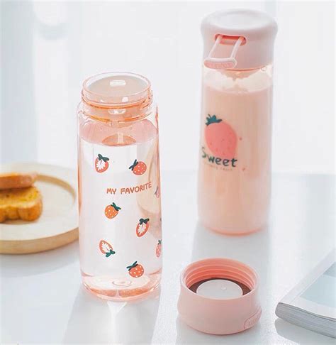 Kawaii Strawberry Plastic Cups Pn3720 Pennycrafts