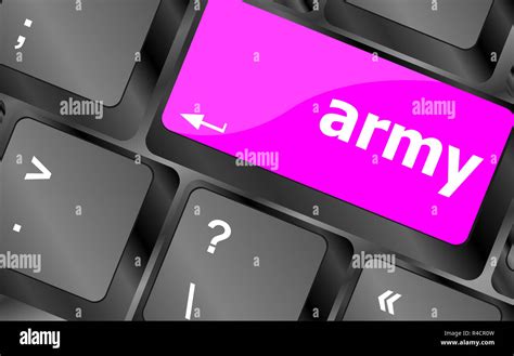 Keyboard With Enter Button Army Word On It Stock Photo Alamy