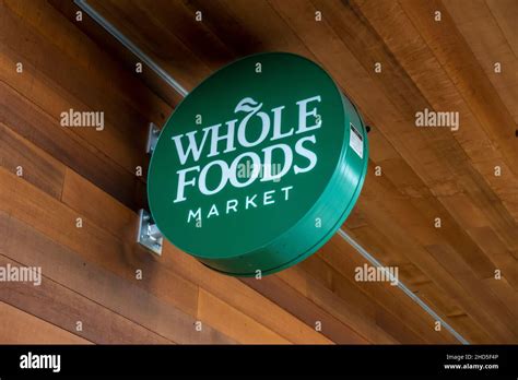 Kirkland Wa Usa Circa July 2021 Low Angle View Of A Whole Foods Kirkland Wa Usa Circa July 2021 Low Angle View Of A Whole Foods