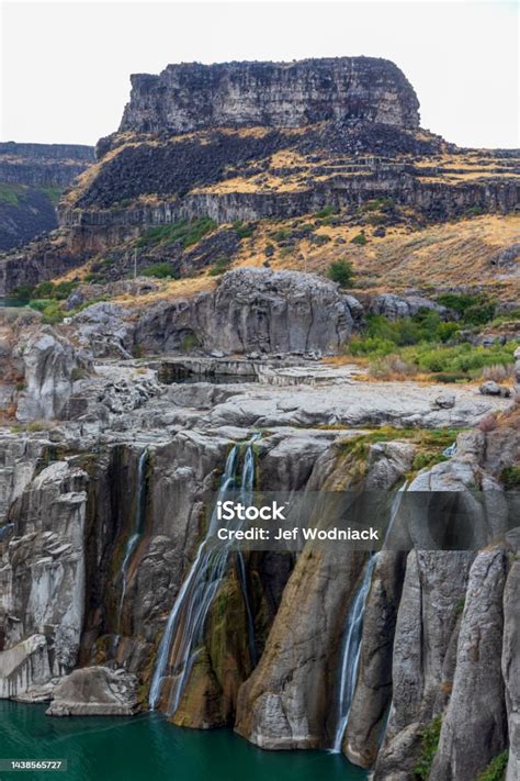 Landscape At Shoshone Waterfalls Near Twin Falls Idaho Usa Stock