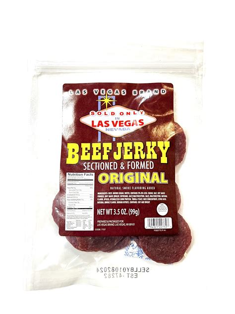 Las Vegas Brand Beef Jerky Medallions Original 3 5 Oz Las Vegas Jerkys