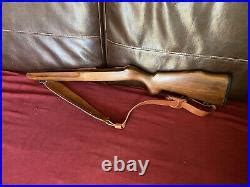 Leather Rifle Sling Ruger 10 22 Stock Wood First Issue With Leather Sling