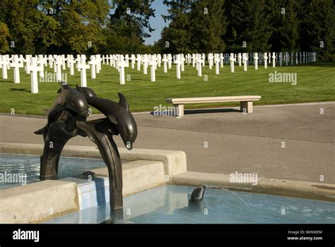 Luxembourg American War Cemetery Hamm Dolphin Memorial Stock Photo Luxembourg American War Cemetery Hamm Dolphin Memorial Stock Photo