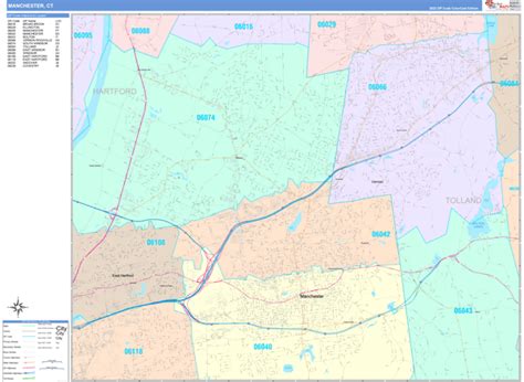 Manchester Ct Zip Code Map Premium Marketmaps