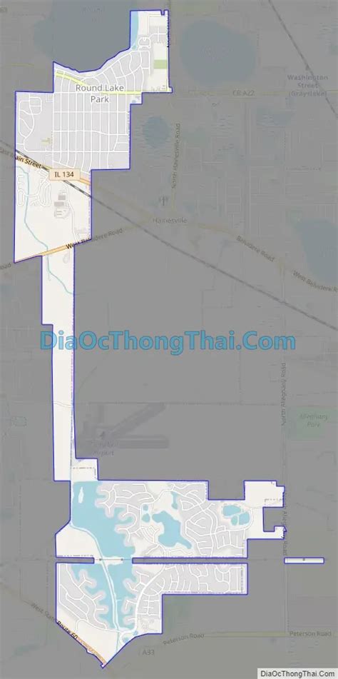 Map Of Round Lake Park Village Thong Thai Real