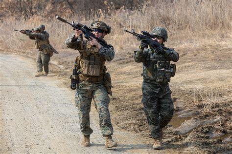 Marines With 2 23 And Rok Marines Conduct Patrols Communications And Mortar Fire Missions During Kmep 25 2 In Pohang South Korea Aug 5 Strengthening Combined Tactics Usmc Kmep Udp Indopacific Marines