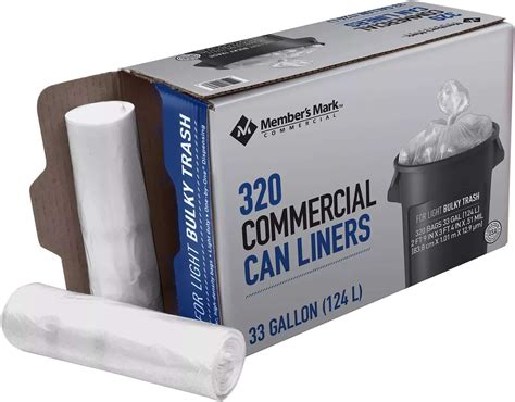Member Amp 39 S Mark Commercial Can Liners Clear Trash Bags 33 Gallon 320 Member Amp 39 S Mark Commercial Can Liners Clear Trash Bags 33 Gallon 320