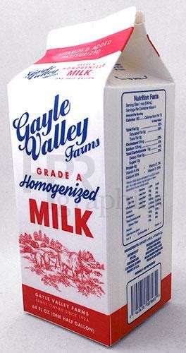 Milk Whole Half Gallon Carton 1980S 02 Hand Prop Room