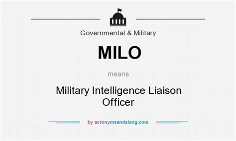 Milo Military Intelligence Liaison Officer Milo Military Intelligence Liaison Officer