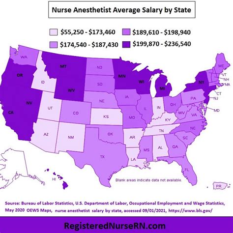 Nurse Anesthetist Salary By State Nightingale Nurse Anesthetist Salary By State Nightingale