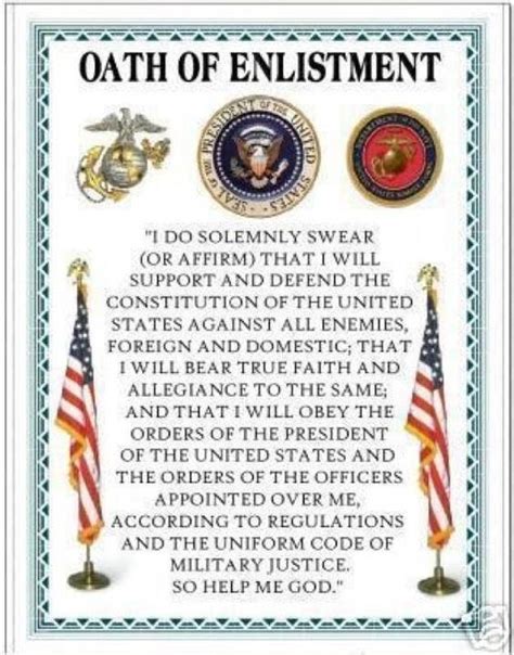 Oath Of Enlistment Usmc