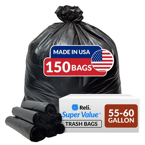 Pami Large Trash Bags 33 Gallon Black Garbage Bags 60 Pack Heavy Duty Pami Large Trash Bags 33 Gallon Black Garbage Bags 60 Pack Heavy Duty