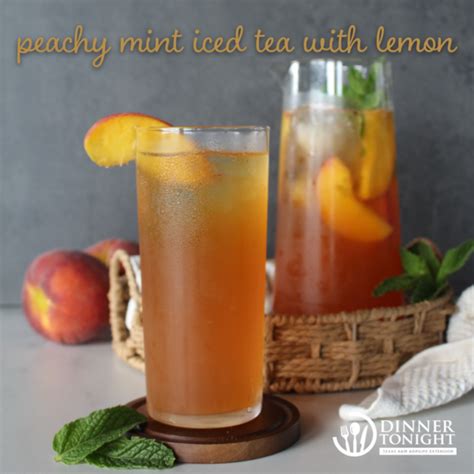 Peachy Mint Iced Tea With Lemon Peachy Mint Iced Tea With Lemon