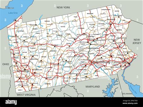 Pennsylvania Map Interstate Map Pennsylvania Map Interstate Map