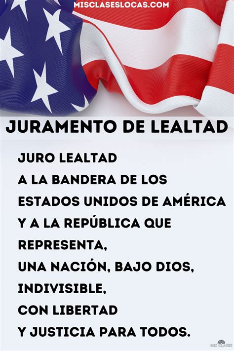 Pledge Of Allegiance In Spanish El Juramento Pledge Of Allegiance In Spanish El Juramento