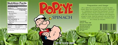 Popeye Spinach Can Label Printable Printable Word Searches