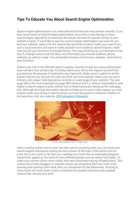 Ppt Tips To Educate You About Search Engine Optimization Powerpoint Ppt Tips To Educate You About Search Engine Optimization Powerpoint