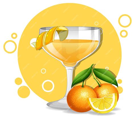 Premium Vector Citrus Cocktail Delight Illustration