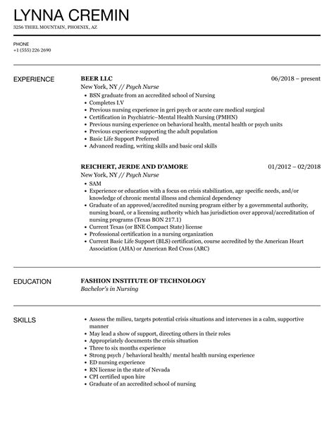 Psych Nurse Resume Samples Velvet Jobs Psych Nurse Resume Samples Velvet Jobs