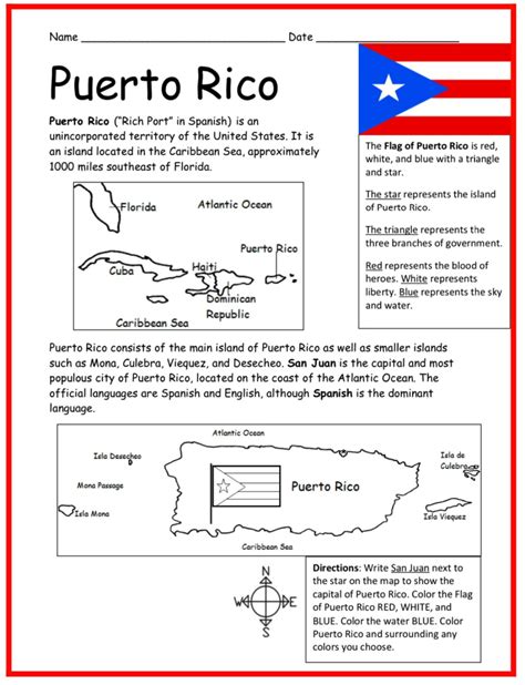 Puerto Rico Printable Handout Artofit