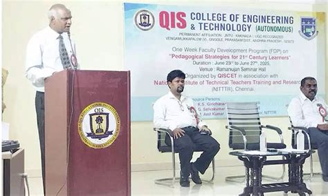 Qis Engg College Hosts Five Day Fdp