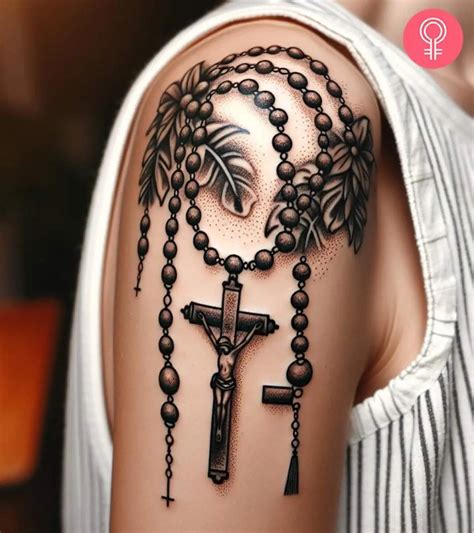 Rosary Tattoos On Upper Arm Rosary Tattoos On Upper Arm