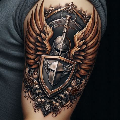 Shield Tattoo Ideas Symbolizing Strength Protection And Honor