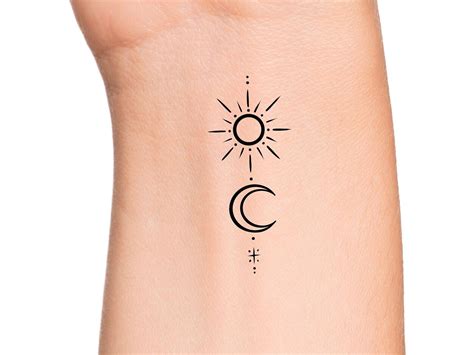 Simple Sun And Moon Tattoos Simple Sun And Moon Tattoos