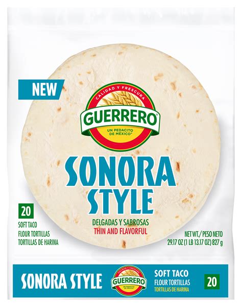 Sonora Style Soft Taco Tortillas Guerrero Tortillas