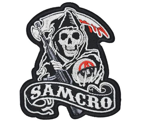 Sons Of Anarchy Samcro Patch Grim Reaper Skull Crime Tv Show Biker Gang Logo Sons Of Anarchy Stickers Sons Of Anarchy Samcro Patch Grim Reaper Skull Crime Tv Show Biker Gang Logo Sons Of Anarchy Stickers